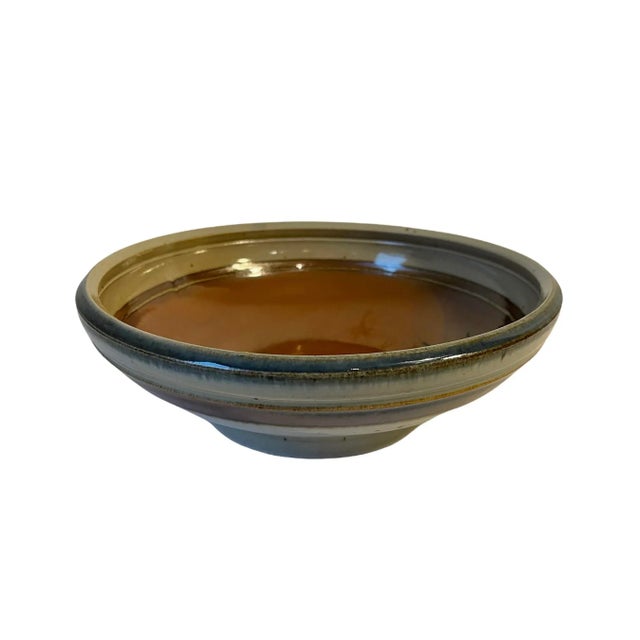 Mid Century Pottery Ceramic Bowl Signed