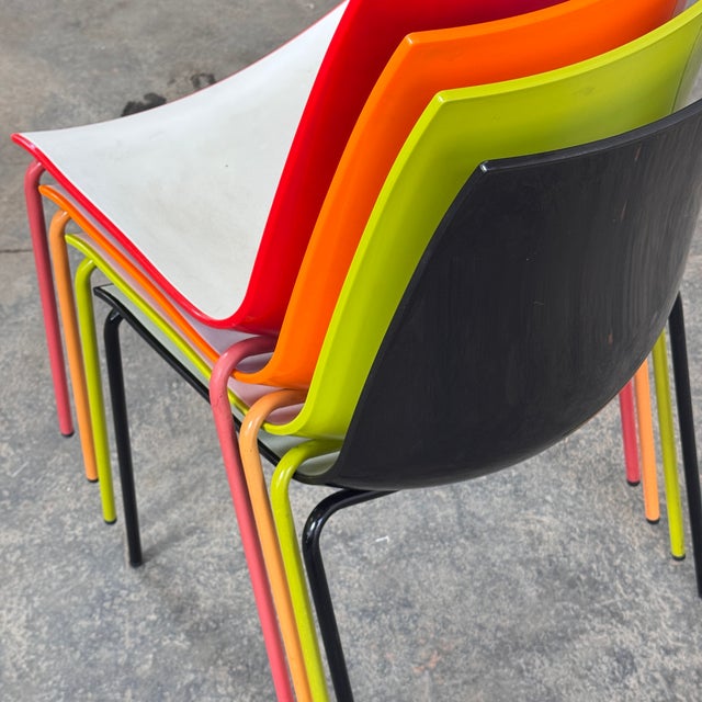 Italian 3D Colour Chairs from Pedrali, Set of 4 For Sale - Image 4 of 15