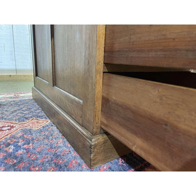 English Flat Desk in Oak For Sale - Image 12 of 18