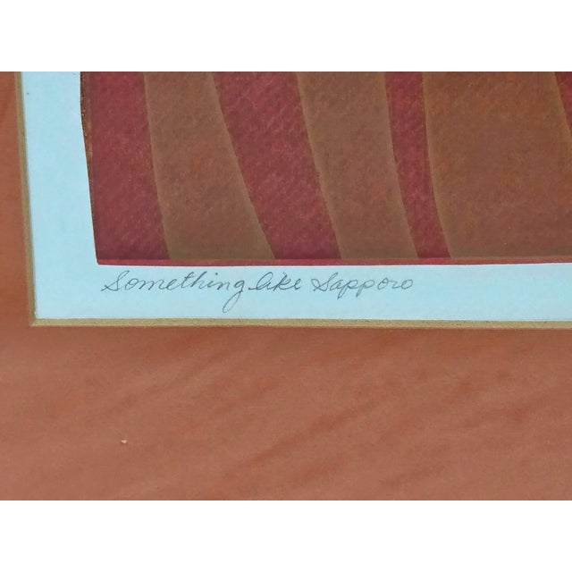 Printmaking Materials 1970s 'Something Like Sapporo' Mid Century Abstract Lithograph by Ann Broadwell For Sale - Image 7 of 8