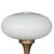 Metal 1980s Brass Tulip Base Table Lamps With Opalescent Ribbed Art Glass Shade - a Pair For Sale - Image 7 of 7
