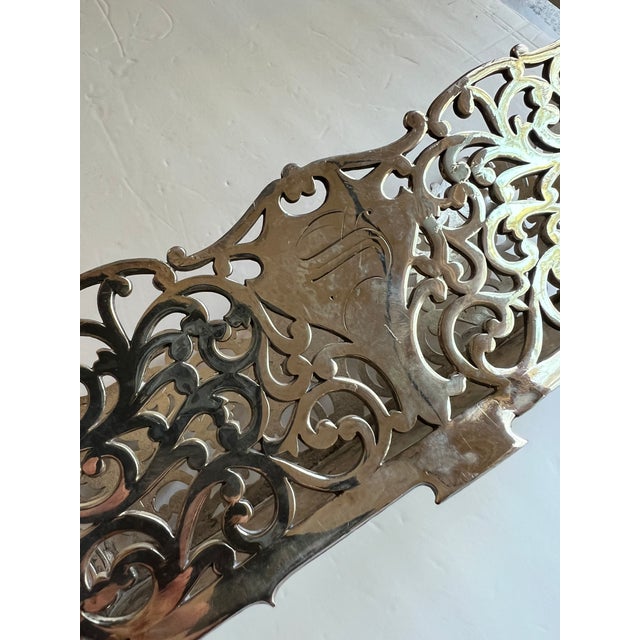 English Antique Forbes Silver Co #43 Silver Plate Monogram "S" Rectangle Bowl For Sale - Image 3 of 7