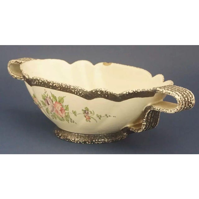 Vintage Ceramic Centerpiece Vase by Alpinolo Magnini for Cima Deruta, 1950s For Sale - Image 4 of 18