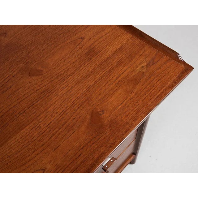Wood Mid-Century Danish Desk in Teak attributed to Arne Vodder for Sibast, 1960s For Sale - Image 7 of 13