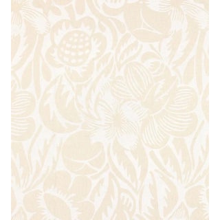 The House of Scalamandré Deco Flower Fabric, Linen For Sale