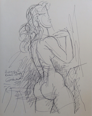Marcel Gromaire, Modèle de profil, Nude, Lithograph