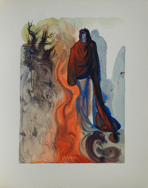 Salvador Dali, La Cascade de Flagétonte, Etching