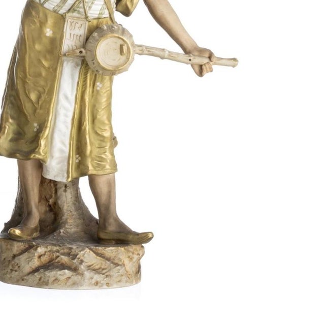 Art Deco Porcelain Musician and Dancer from Royal Dux, Set of 2 For Sale - Image 5 of 6