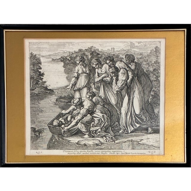 Set of Four Framed Engravings of Classical Biblical Scenes For Sale - Image 14 of 18