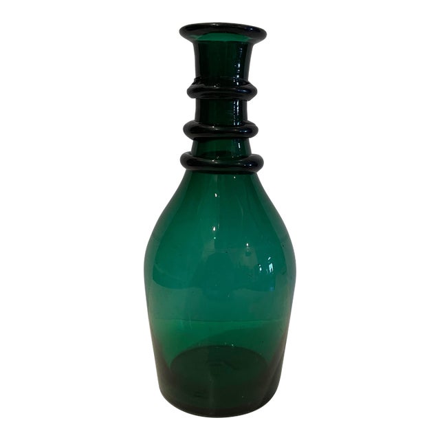 1820s Green Glass Decanter For Sale