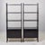 Found in Italy, this pair of mid-century ebonized shelf cabinets dates from circa 1950. Each unit features four open...