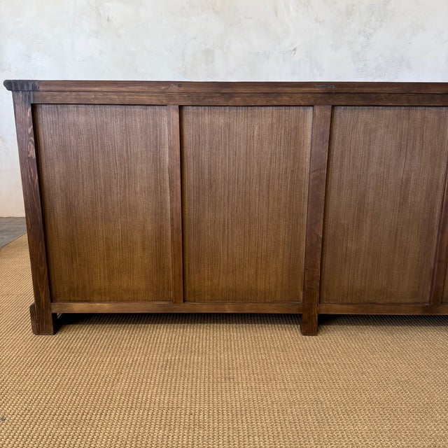 Bistro Reclaimed Wood Cabinet With 6 Doors in Dark Walnut Finish For Sale - Image 10 of 10