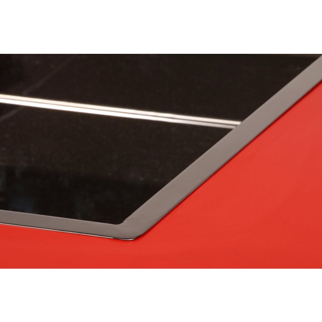 Red Large Square Coffee Table with Bar, 1970 For Sale - Image 8 of 11