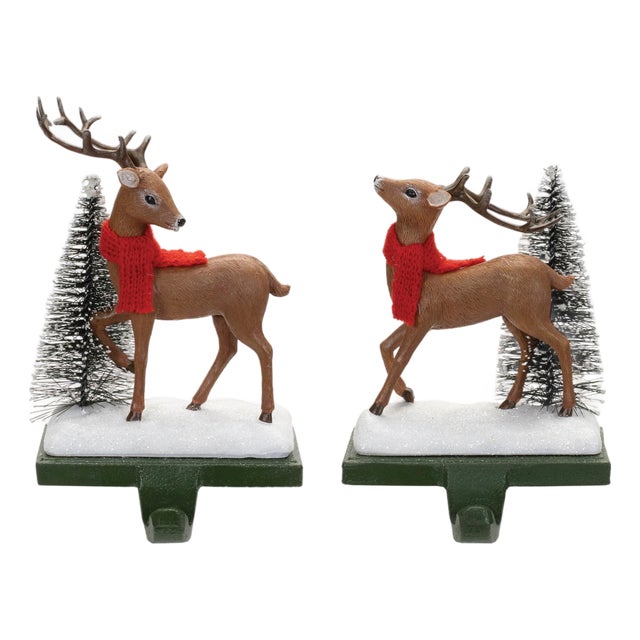 Woodland Deer Stocking Holders (Set of 2) For Sale