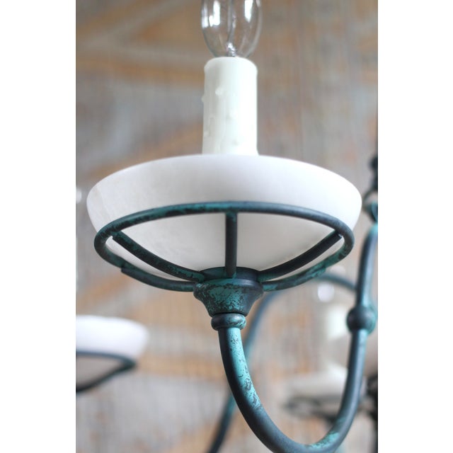 1980s-90s Alabaster Chandelier - Hanging Chandelier For Sale - Image 9 of 18