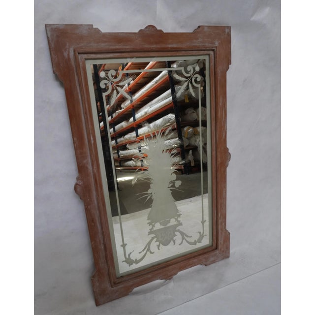 Melissa Levinson 19th Century French Etched Glass Mirror From Melissa Levinson For Sale - Image 4 of 12