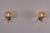 A pair of wall sconces in gilt brass and amber bubble crystal. Original packaging, new old stock. H 26 cm x d 30 cm x w 19...