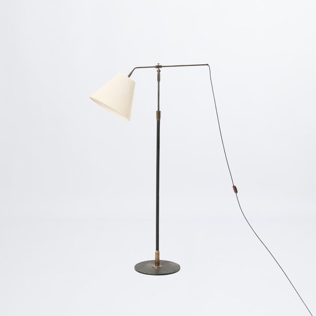 Brown Model G93 Floor Lamp from Lyfa, 1940s For Sale - Image 8 of 8