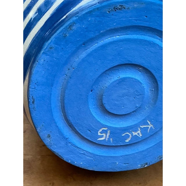 Ceramic Vintage Abstract Studio Pottery Vase For Sale - Image 7 of 13