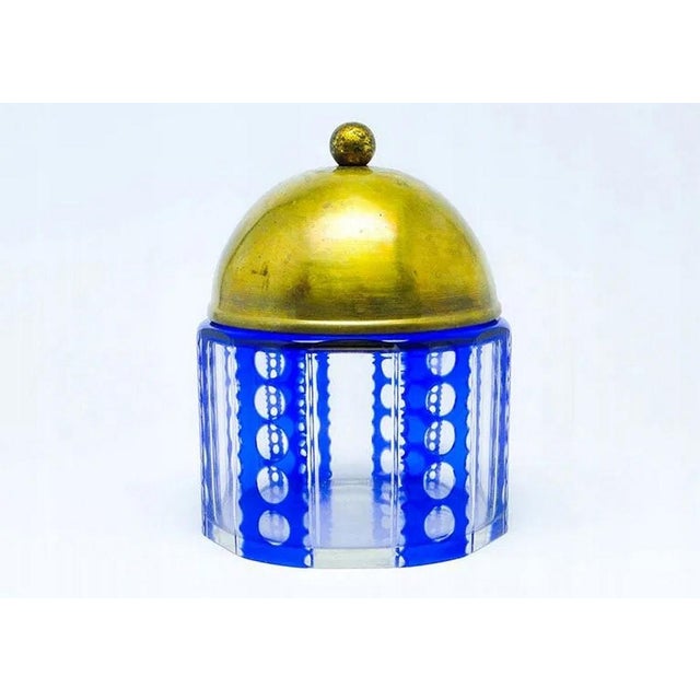 Blue Vintage Art Deco Candyer from VEB Germany, 1950s For Sale - Image 8 of 9