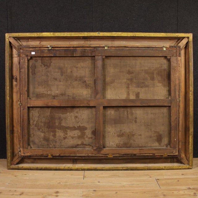 Flemish Landscape, Village Festival, 1640, Oil on Canvas, Framed For Sale - Image 8 of 17