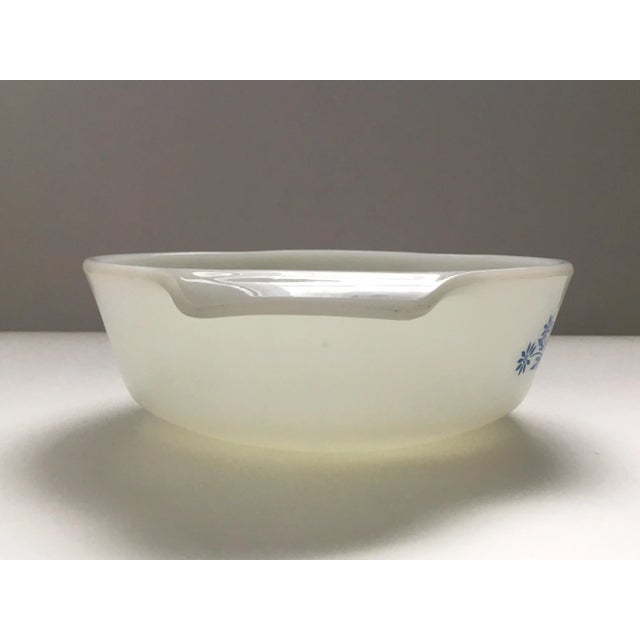 Anchor Hocking 1960s Anchor Hocking Milk Glass Cornflower Blue Dish For Sale - Image 4 of 8