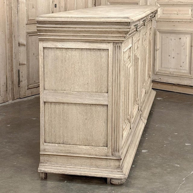 19th Century Louis XIV Style Stripped Oak Buffet For Sale - Image 9 of 18