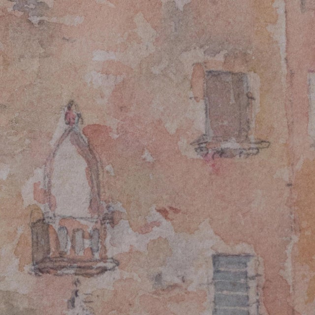 Venetian Canal Scene, 1950s, Watercolor For Sale - Image 4 of 11