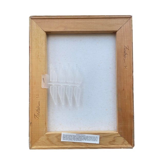 Pair of 1970s Abstract/Formalist Oil on Canvas Paintings For Sale - Image 10 of 11