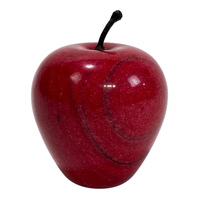 Red Marble Apple Paper Weight For Sale