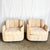 This striking pair of postmodern lounge chairs by Carson’s captures the soft glamour and sculptural sensibility of...
