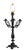 Metal Mid 20th Century Black Lacquered Metal Candelabras Table Lamp With Four Branches For Sale - Image 7 of 8