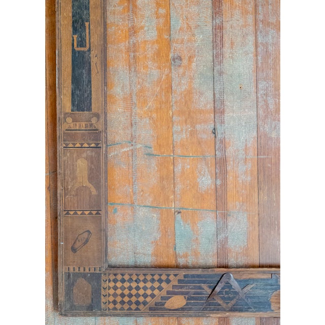 Early 20th Century Early 20th Century American Folk Art Masonic Picture Frame For Sale - Image 5 of 16