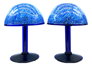 Neverrino Mushroom Lamps in Murrini Glass by Gae Aulenti for Vistosi, 1960s, Set of 2