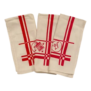 Vintage Set of 3 the "21" Club New York City Nyc Restaurant Cotton Napkins