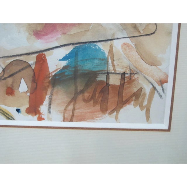 Gen Paul (July 2, 1895 – April 30, 1975), Concert, colorful abstract scene watercolor painting in ornate gold gilt frame....