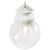Industrial pendant White porcelain, round clear glass 2 meter black cotton wire, 2 conductors Up to 250V (Europe/UK...