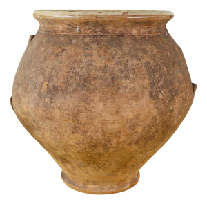 Amphora Vase in Glazed Terracotta Inside