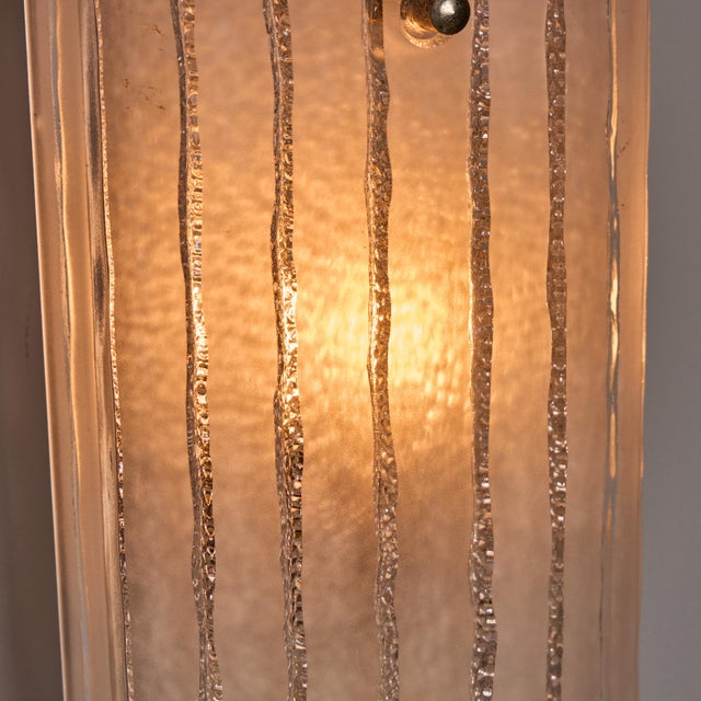 Pair of 1970s Hoffmeister Leuchten Sculptural Glass Wall Lamps For Sale - Image 15 of 18
