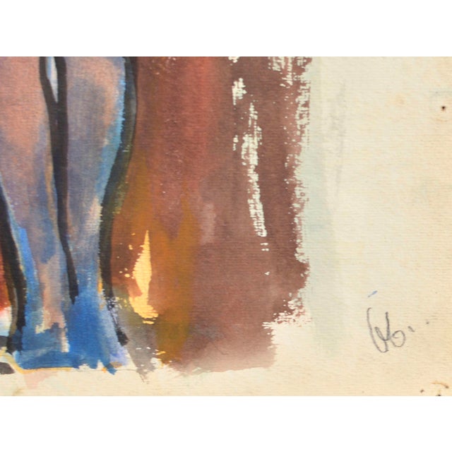 Alberts Goltjakovs, Gymnasts, 1966, Watercolor, in Good conditions. Designed 1960 to 1969 This piece has an attribution...