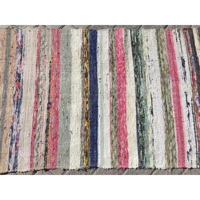 Striped - Modern Kilim Runner - 2′4″ × 10′4″ For Sale - Image 4 of 7