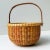 Early 21st Century Vintage Signed Nantucket Lightship Basket – Handcrafted With Bone Handle & Geometric Pattern For Sale - Image 5 of 7