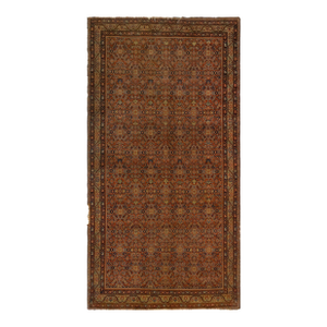 Antique 20th Century Persian Malayer Runner With Geometric Lattice - Rug & Kilim