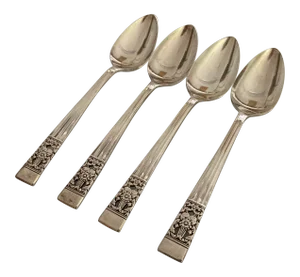 Vintage Community Plate Silver Plated "Coronation"Pattern Tea Spoons S/4