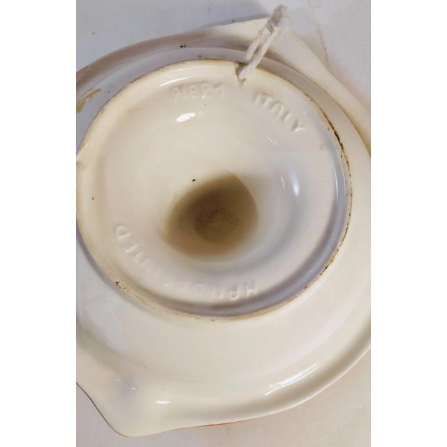 Mid 20th Century Mid Century Italian Orange Ceramic Juicer For Sale - Image 5 of 7