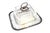 Silver Cheese Dish with Exposed Strips, Acid-Etched Glass Core and Knob Lid For Sale - Image 10 of 10