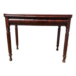 A Fine Antique Pennsylvania Sheraton Mahogany Flip Top Game Table, Circa 1830 For Sale