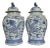 Chinoiserie White & Blue Dragon Baluster Ginger Jars - a Pair For Sale