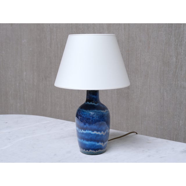 Table Lamp in Gradient Blue Glaze by Kent Eriksson for Designhuset, Sweden, 1970s For Sale - Image 9 of 12