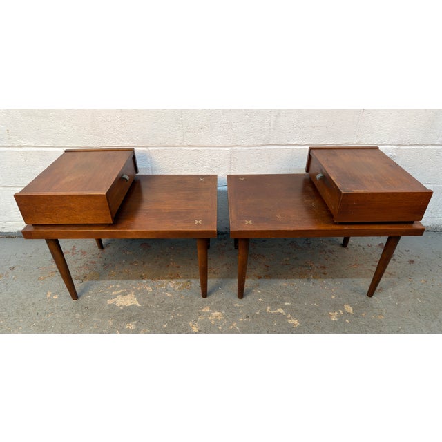 Mid-Century "Accord" End Tables by Merton Gershun for American of Martinsville For Sale - Image 9 of 17